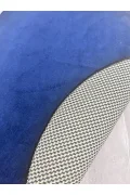 Peluş Puffy Bambu Kaymaz Deri Taban 2li Set Klozet Lacivert Banyo Paspas Takımı