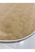 Peluş Puffy Bambu Kaymaz Deri Taban 2li Set Klozet Cappicino Banyo Paspas Takımı