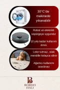 Peluş Puffy Bambu Kaymaz Deri Taban 2li Set Klozet Kırmızı Ponpon Banyo Paspas Takımı