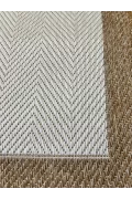 Sisal Zigzag Halı – Dinamik Desenli, Kaymaz Tabanlı, 4 Renk Seçeneği