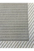 Sisal Düz Çizgili Halı – Modern Çerçeve Desenli, Kaymaz Taban, 4 Renk Seçeneği