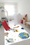 Oyun Halısı Makinede Yıkanabilir Kaymaz Taban Leke Tutmaz Antibakteriyel Çocuk Odası Halısı