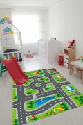 Oyun Halısı Makinede Yıkanabilir Kaymaz Taban Leke Tutmaz Antibakteriyel Çocuk Odası Halısı