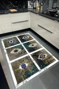 Yıkanabilir Kaymaz Taban Halı Salon Dekor Yolluk Koridor Mutfak Halısı