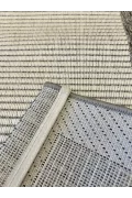Sisal Düz Çizgili Halı – Modern Çerçeve Desenli, Kaymaz Taban, 4 Renk Seçeneği