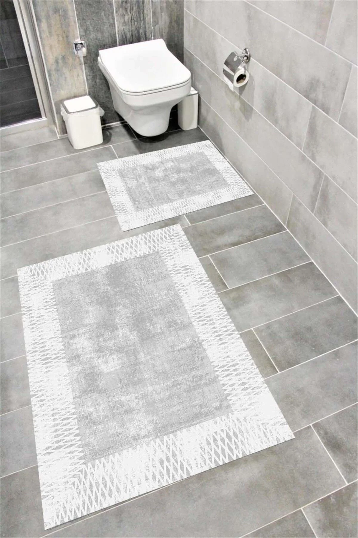 Su Emici Yumuşak Kaymaz Taban Sünger Dolgulu Yıkanabilir Dekoratif Banyo Paspası-1168