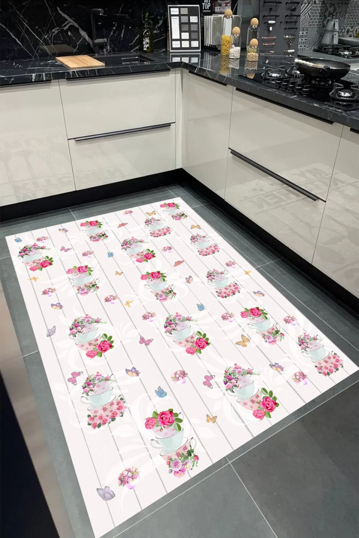 Yıkanabilir Kaymaz Taban Halı Salon Dekor Yolluk Koridor Mutfak Halısı