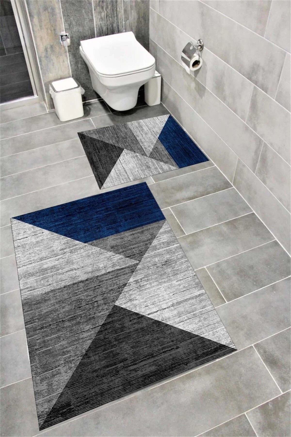 Su Emici Yumuşak Kaymaz Taban Sünger Dolgulu Yıkanabilir Dekoratif Banyo Paspası 1210
