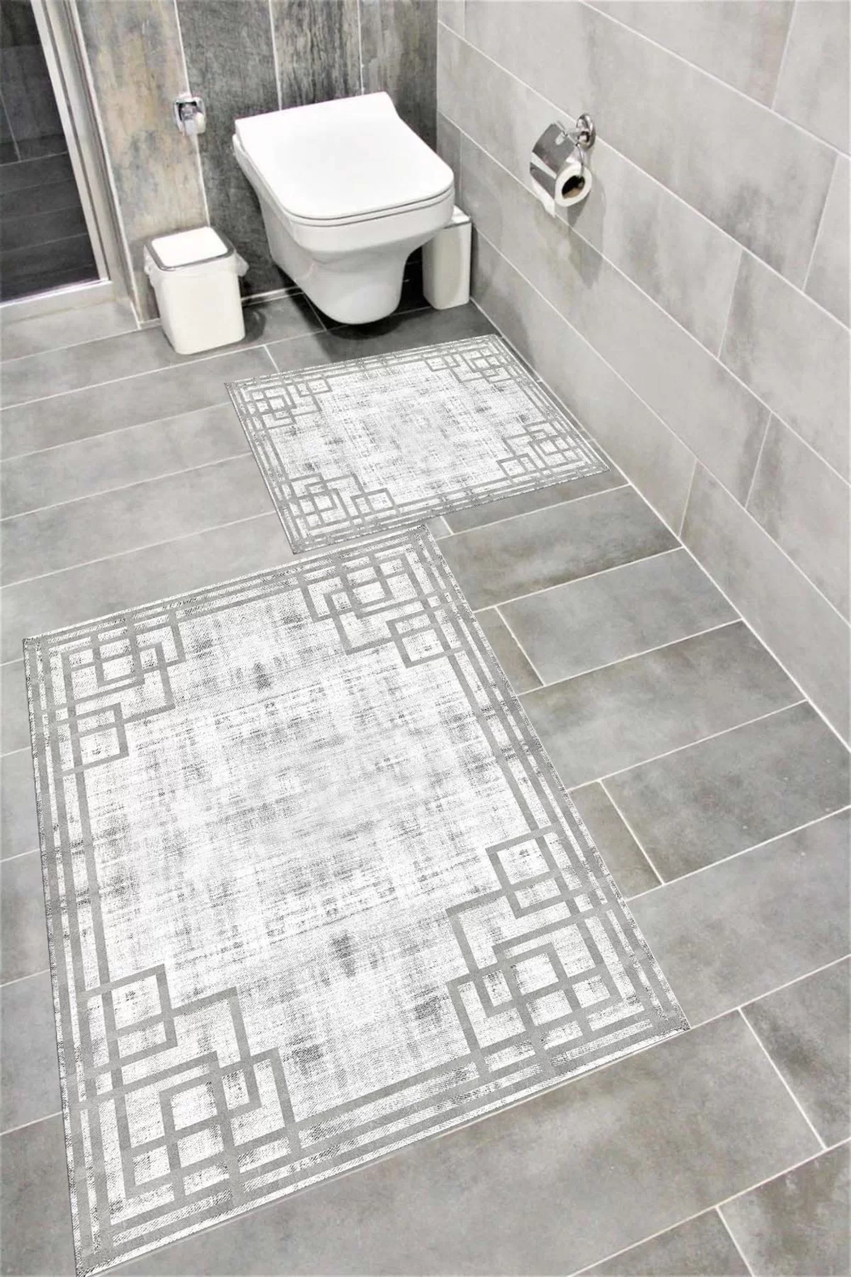 Su Emici Yumuşak Kaymaz Taban Sünger Dolgulu Yıkanabilir Dekoratif Banyo Paspası FAST