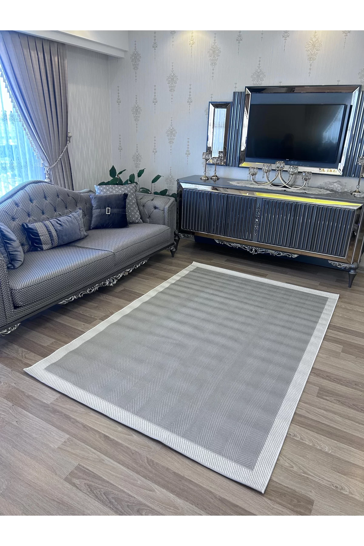 Sisal Zigzag Halı – Dinamik Desenli, Kaymaz Tabanlı, 4 Renk Seçeneği