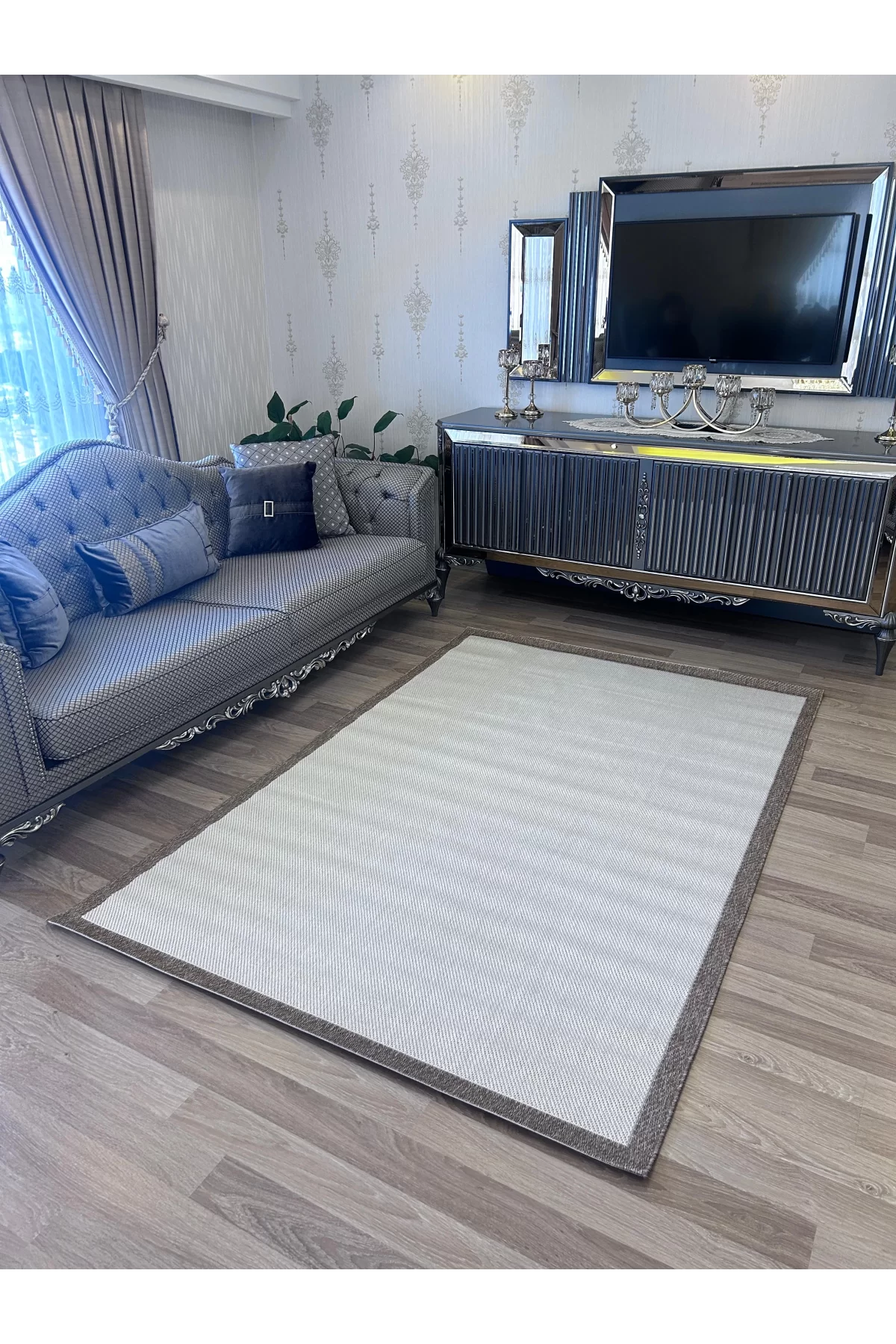 Sisal Çapraz Desenli Halı – Sade ve Şık Tasarım, Kaymaz Taban, 4 Renk Seçeneği