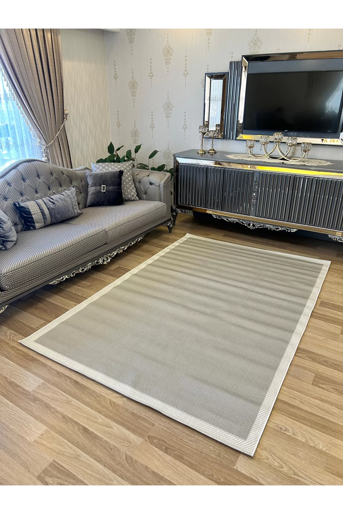Sisal Çapraz Desenli Halı – Sade ve Şık Tasarım, Kaymaz Taban, 4 Renk Seçeneği