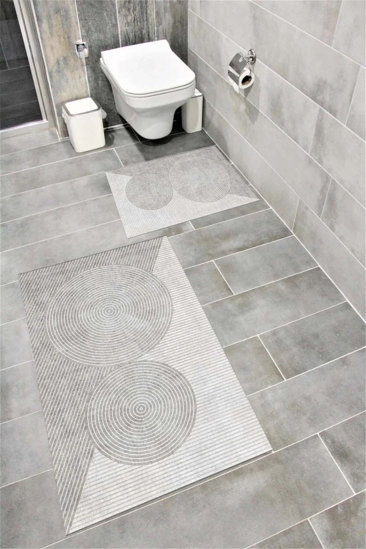 Su Emici Yumuşak Kaymaz Taban Sünger Dolgulu  Yıkanabilir Dekoratif Banyo Paspası 1015