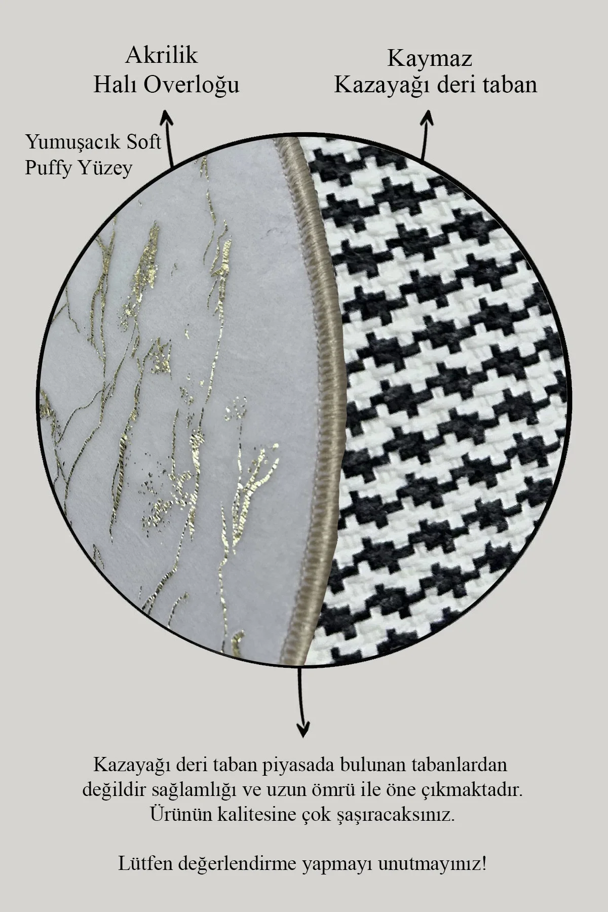 Simli Bambu Kaymaz Deri Taban 2li Set Klozet Beyaz Gold Ponpon Saçak Banyo Paspas Takımı