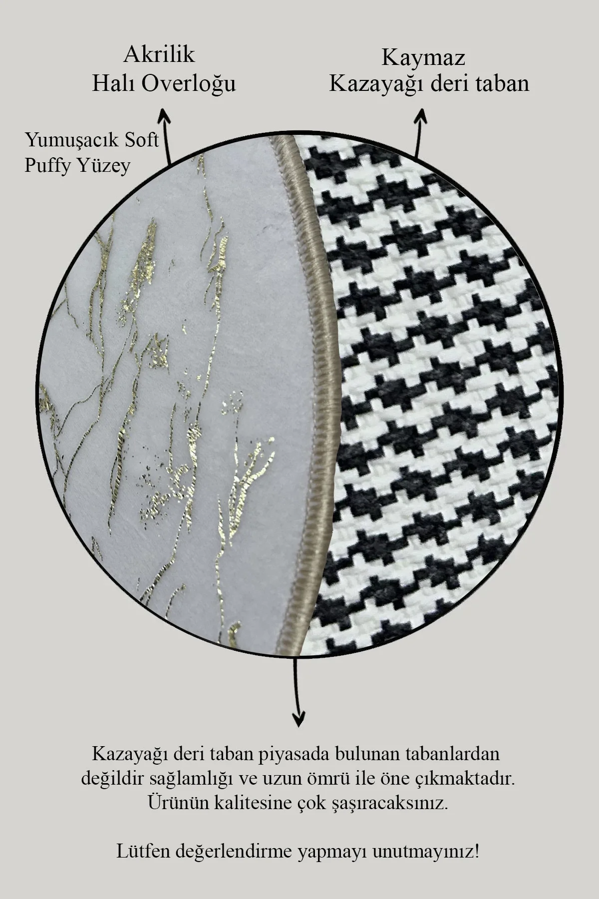 Simli Bambu Kaymaz Deri Taban 2li Set Klozet Beyaz Gold Spor Saçak Banyo Paspas Takımı