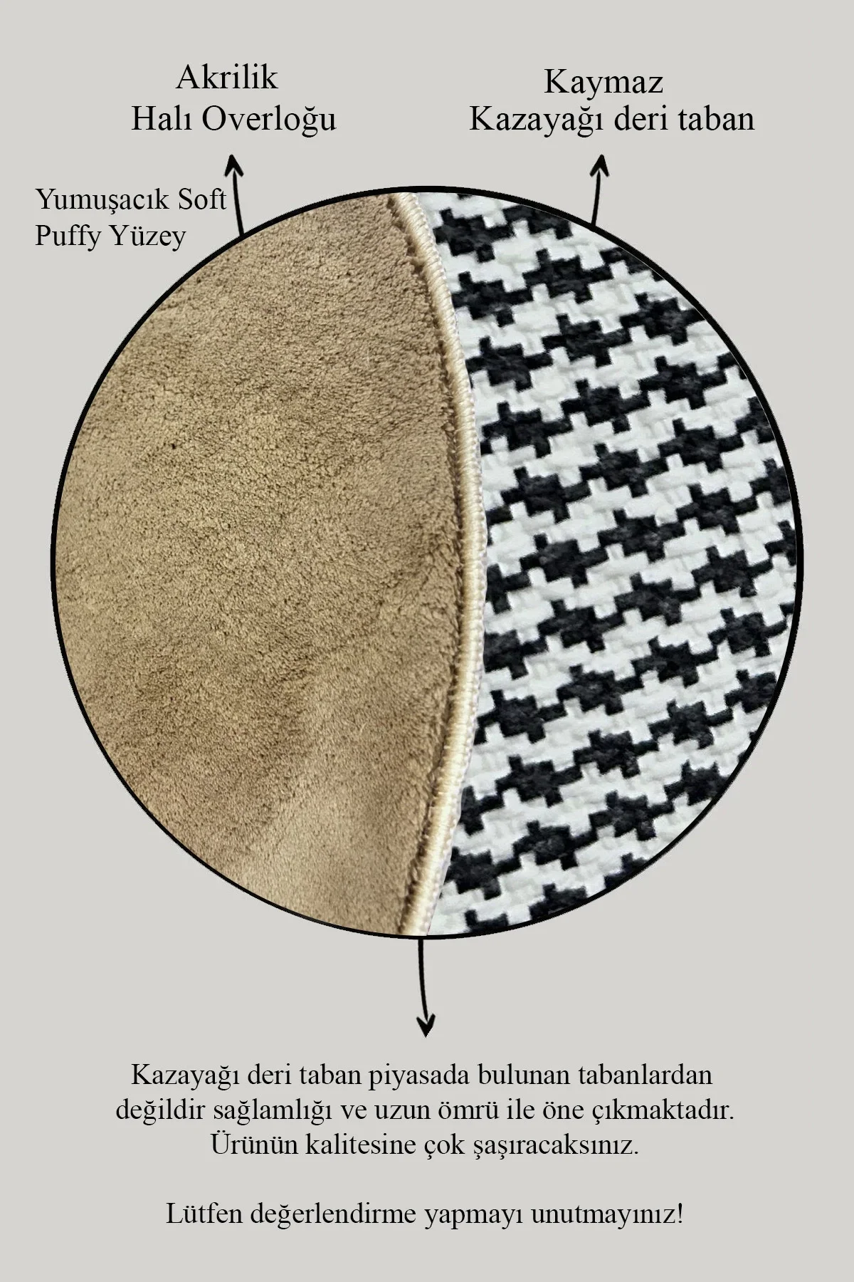 Peluş Puffy Bambu Kaymaz Deri Taban 2li Set Klozet Cappicino Banyo Paspas Takımı