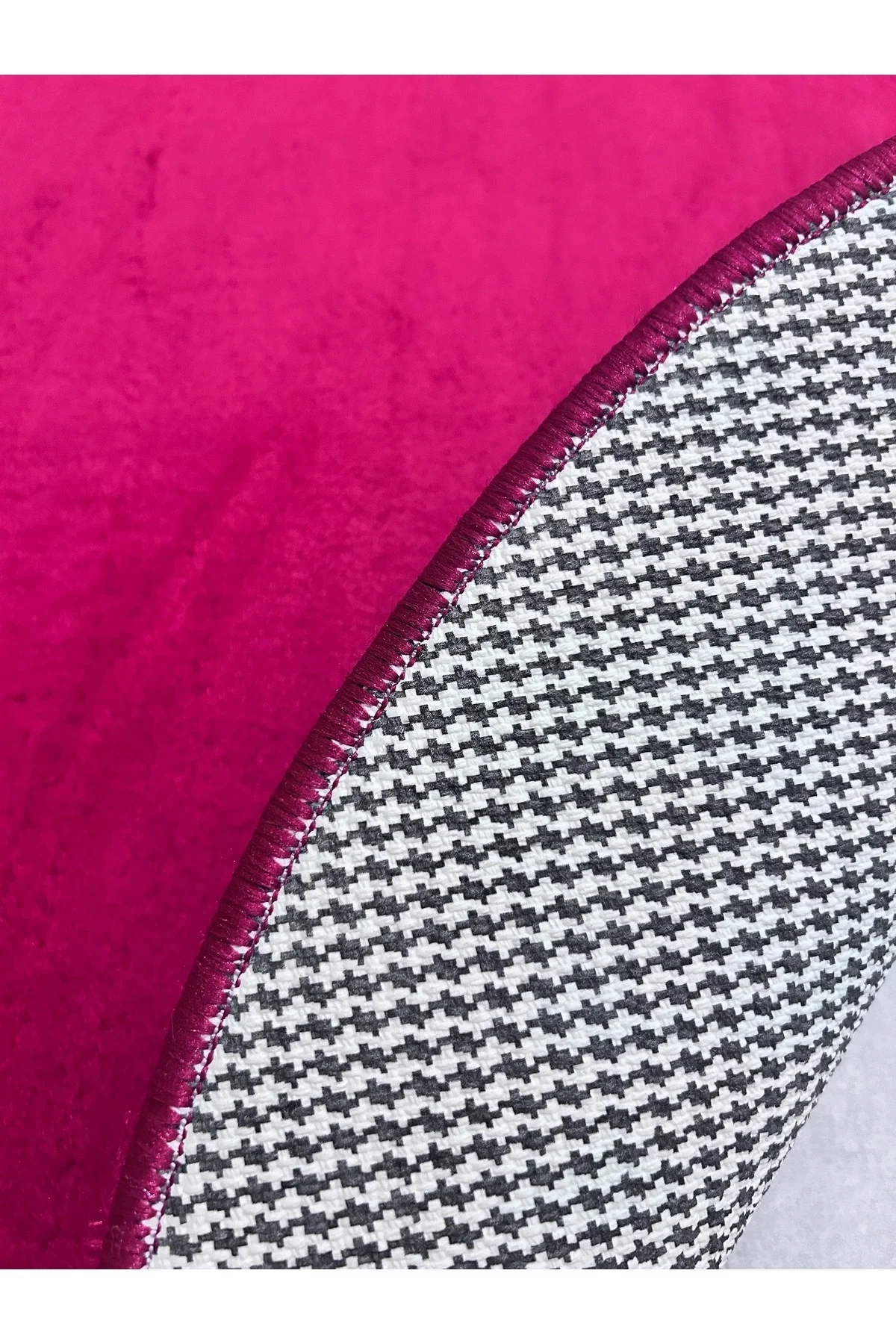 Peluş Puffy Bambu Kaymaz Deri Taban 2li Set Klozet Kırmızı Banyo Paspas Takımı