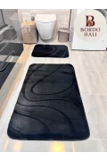 Alura Kaymaz Tabanlı Yumuşak Banyo Paspası – Açık Gri / Antrasit / Beyaz / Siyah / Krem | Bordo Halı