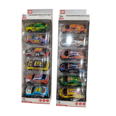 6 LI ÇEK BIRAKLI SPOR METAL ARABALAR[120]