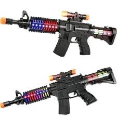 SİYAH TURUNCU YEŞİL M16 IŞIKLI SİLAH