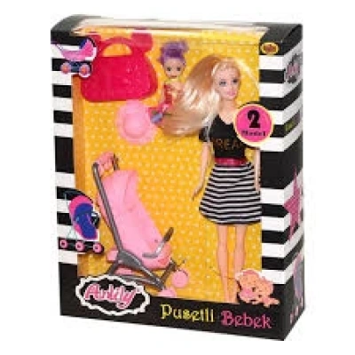 CINDY DOLL LÜKS PUSETLİ BEBEK