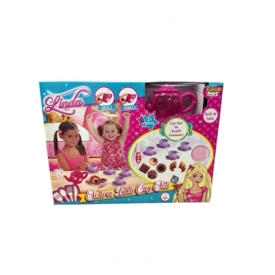 LİNDA KRUVASANLI IŞIKLI ÇAY SETİ