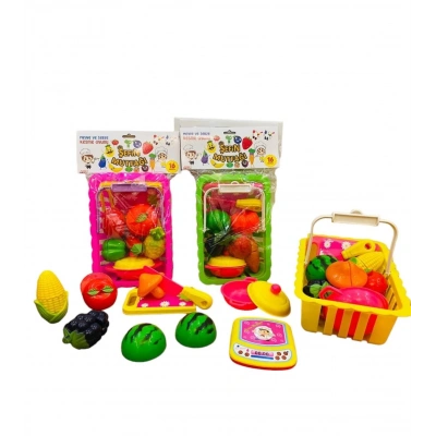 SEPETTE 16 PRÇ KESİLEİLİR MEYVE SEBZELER
