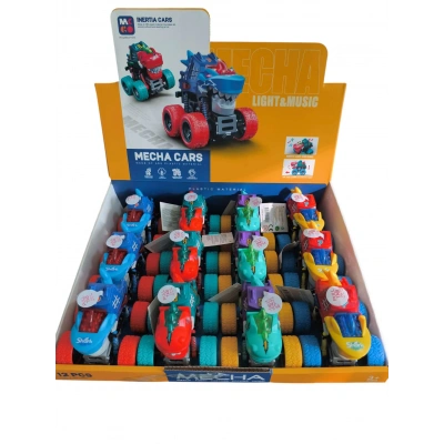 SÜRTMELİ SESLİ IŞIKLI RENKLİ DİŞLİ ARABA[96]