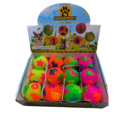 ÜÇGEN İPLİ IŞIKLI TOP 7,5 CM [360]