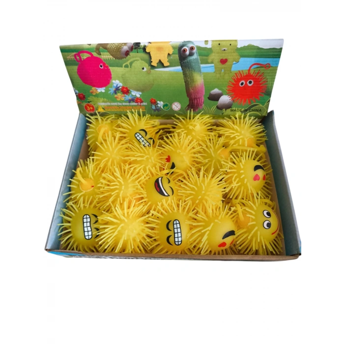 20 Lİ GÜLEN YÜZLÜ YUMUŞAK IŞIKLI KİRPİ TOP