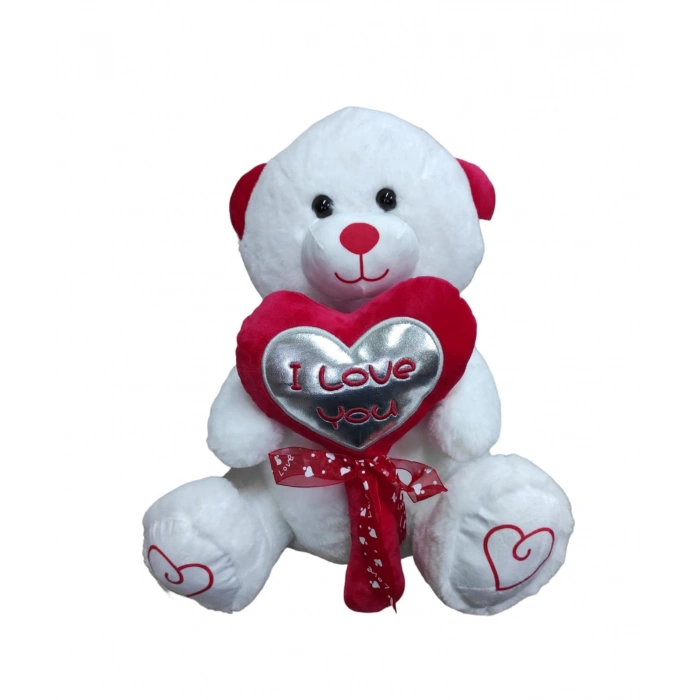 40 CM ŞEKER KALPLİ AYI