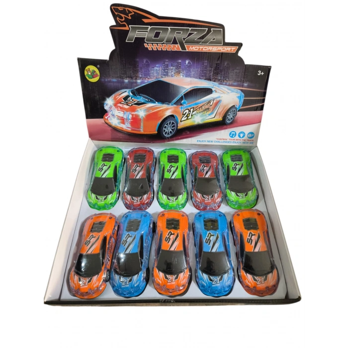 10 LU SÜRTMELİ RENKLİ SPOR ARABA[240]