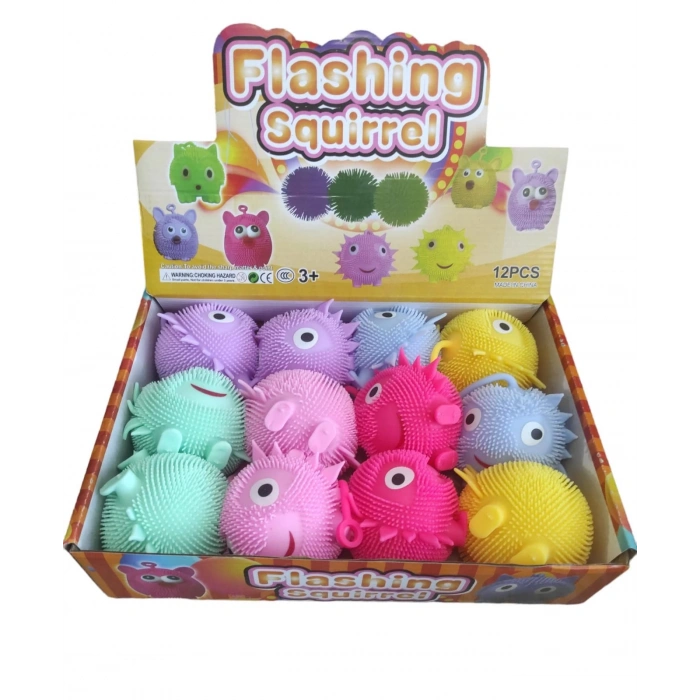 İPLİ IŞIKLI EMOJİ KİRPİ TOP