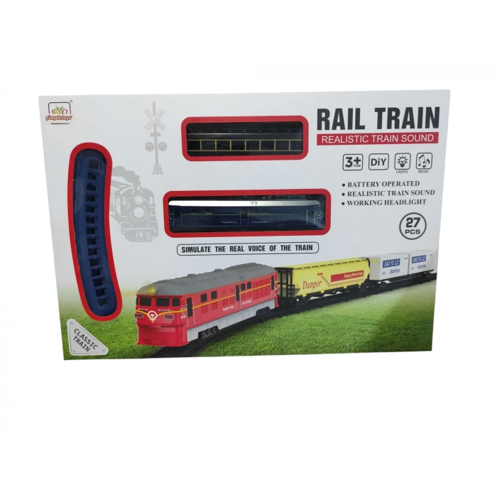 KUT. PİLLİ 27 PCS RAIL TREN CLASSIC