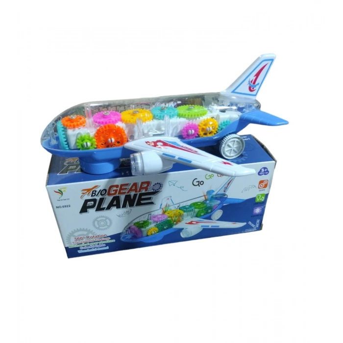 KUT. PİLLİ IŞIKLI ŞEFFAF UÇAK