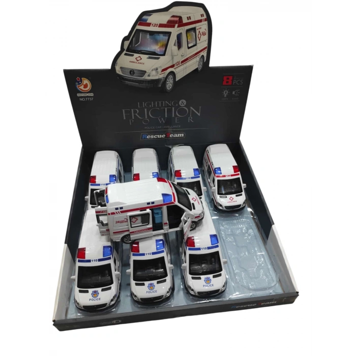 KUTUDA 8 Lİ SESLİ MÜZİKLİ POLİS ARABASI