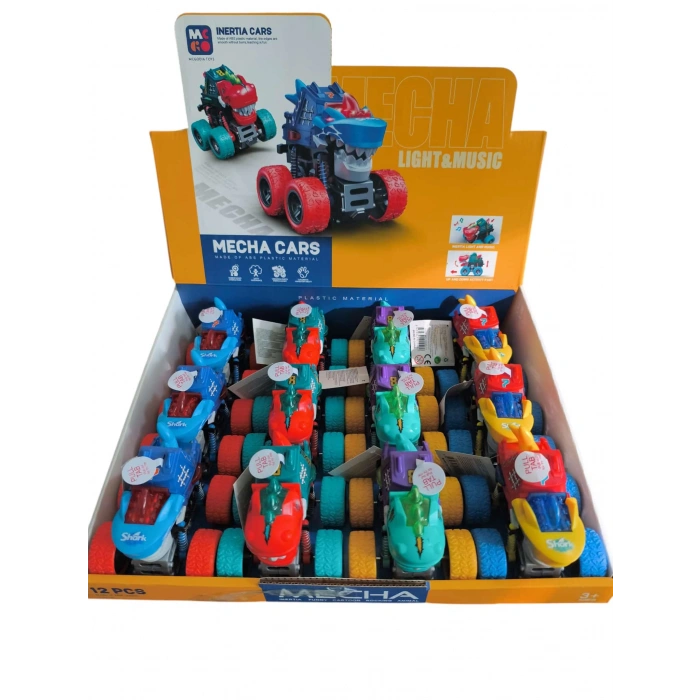 SÜRTMELİ SESLİ IŞIKLI RENKLİ DİŞLİ ARABA[96]