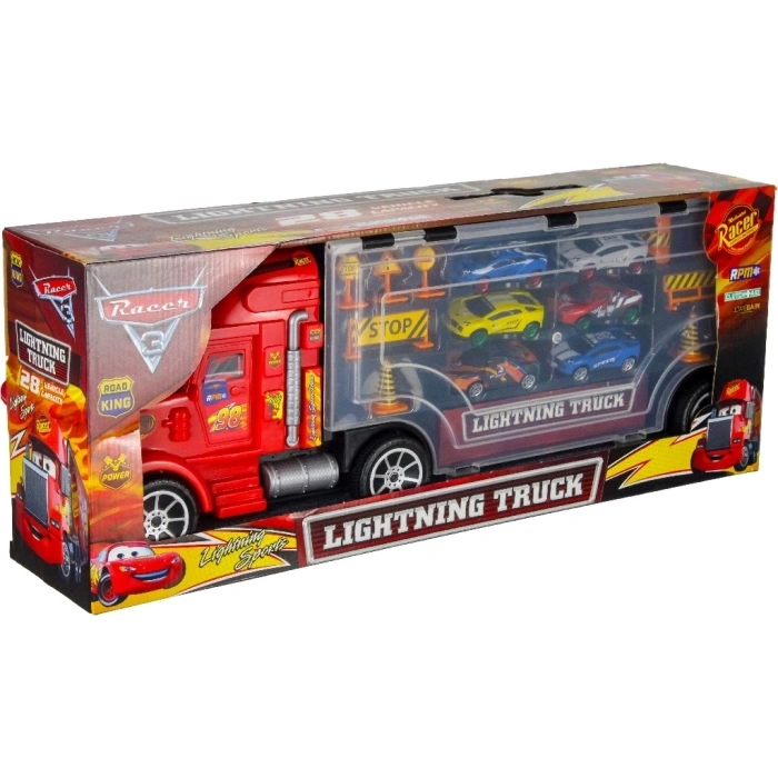 TOYSAN TIR SETİ SUPER CAR RACER 6 ARABALI