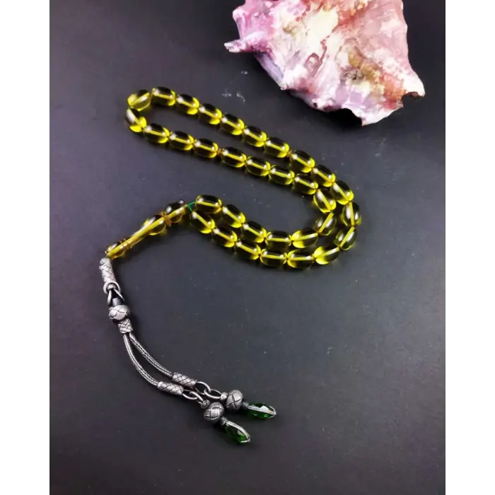 12 MM Yeşil Sıkma Kehribar