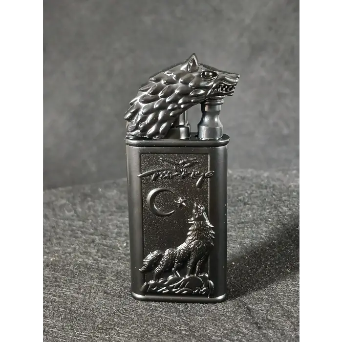 Bozkurt Başlı Kabartma Detaylı Gazlı Lüks Çakmak