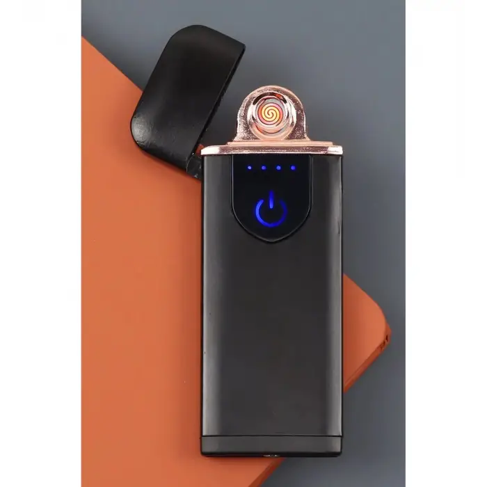 Kapaklı Işıklı USB Şarjlı Çakmak Alevsiz Elektronik Çakmak