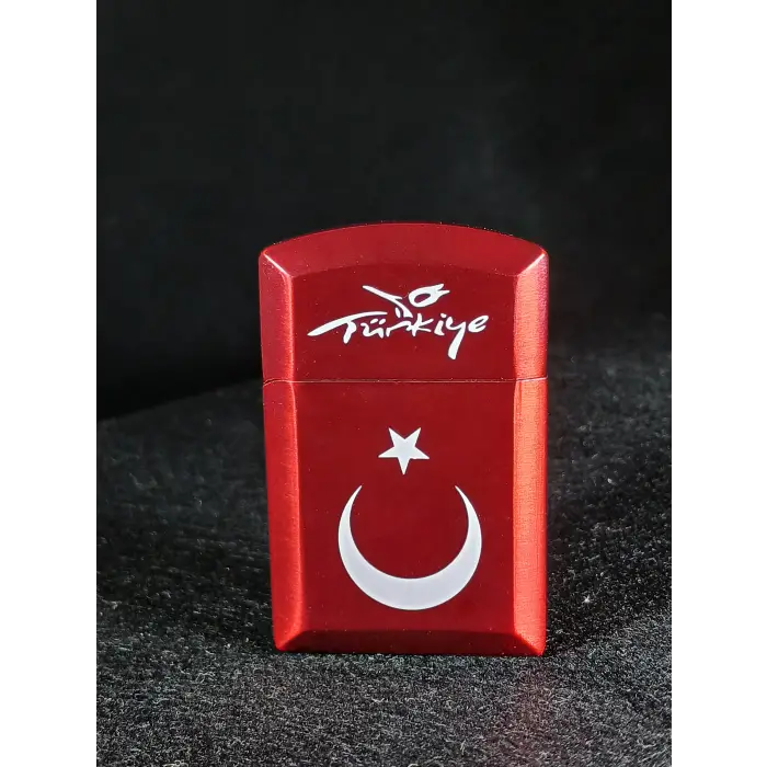 Türk Bayraklı Kırmızı Gazlı Çakmak