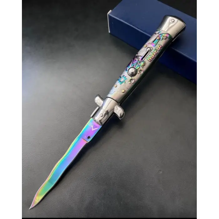 Akc Desenli Yılan Ağızlı Gökkuşağı İtalyan Stiletto