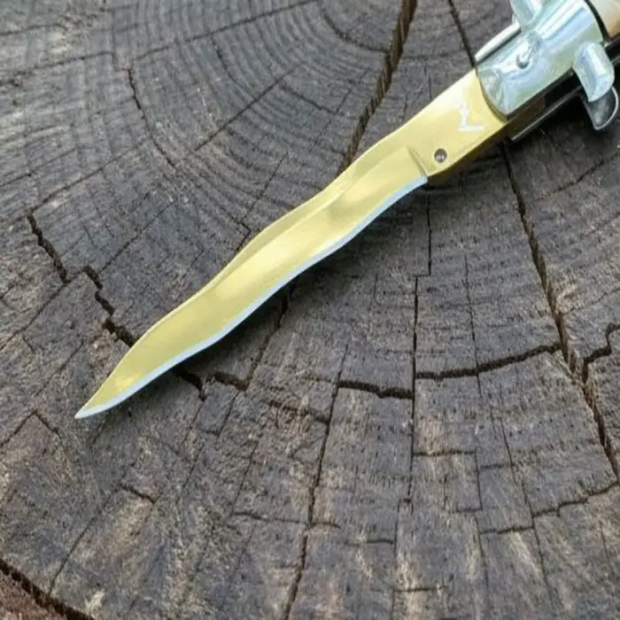 Akc Criss Gold Otomatik Sustalı İtalyan Stiletto Çakı