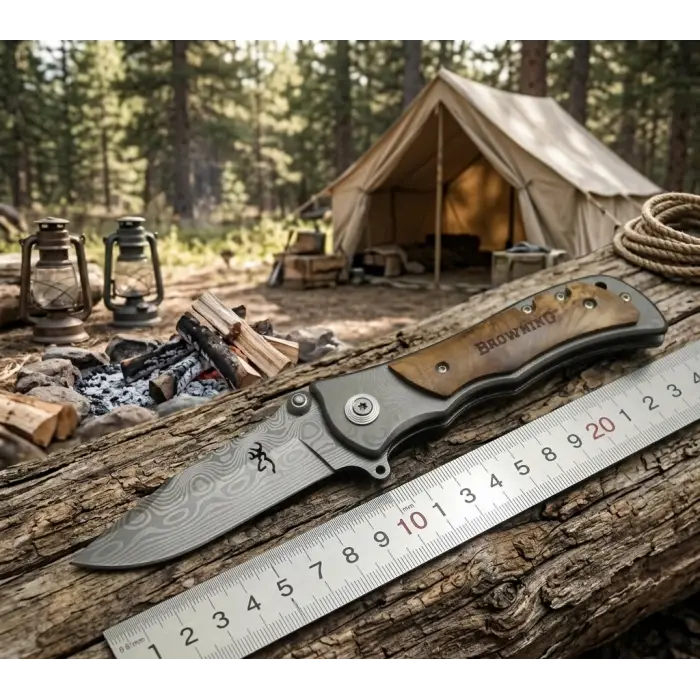 Knivox Browning Damascus Kamp Çakısı