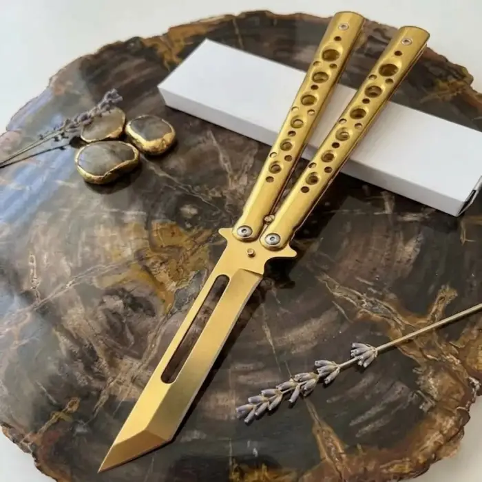 Knivox Benchmade Tanto Gold Kelebek Çakı