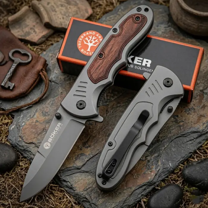 Knivox Böker Ahşap Kabze Kamp Çakısı