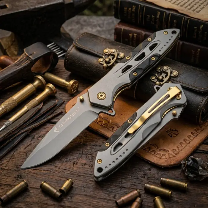 Chongming CM84 Desenli Kamp Çakısı