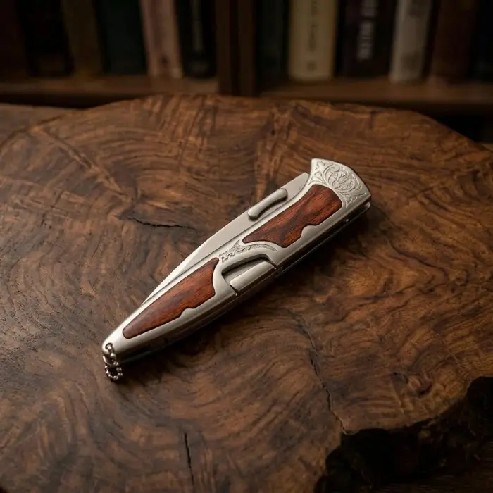 Knivox Columbia Company A3123-A Ahşap Kabze Kamp Çakısı