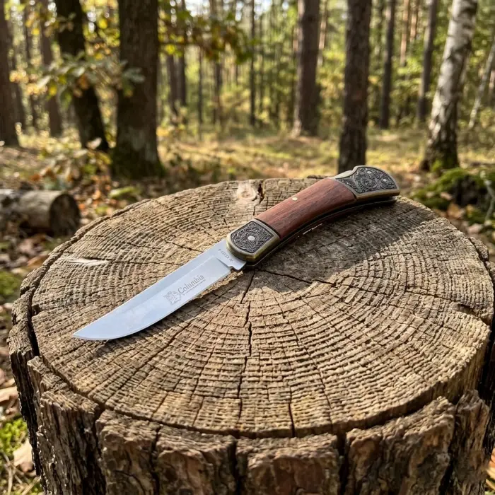 Knivox Columbia Company A1050-A İşlemeli Kamp Çakısı